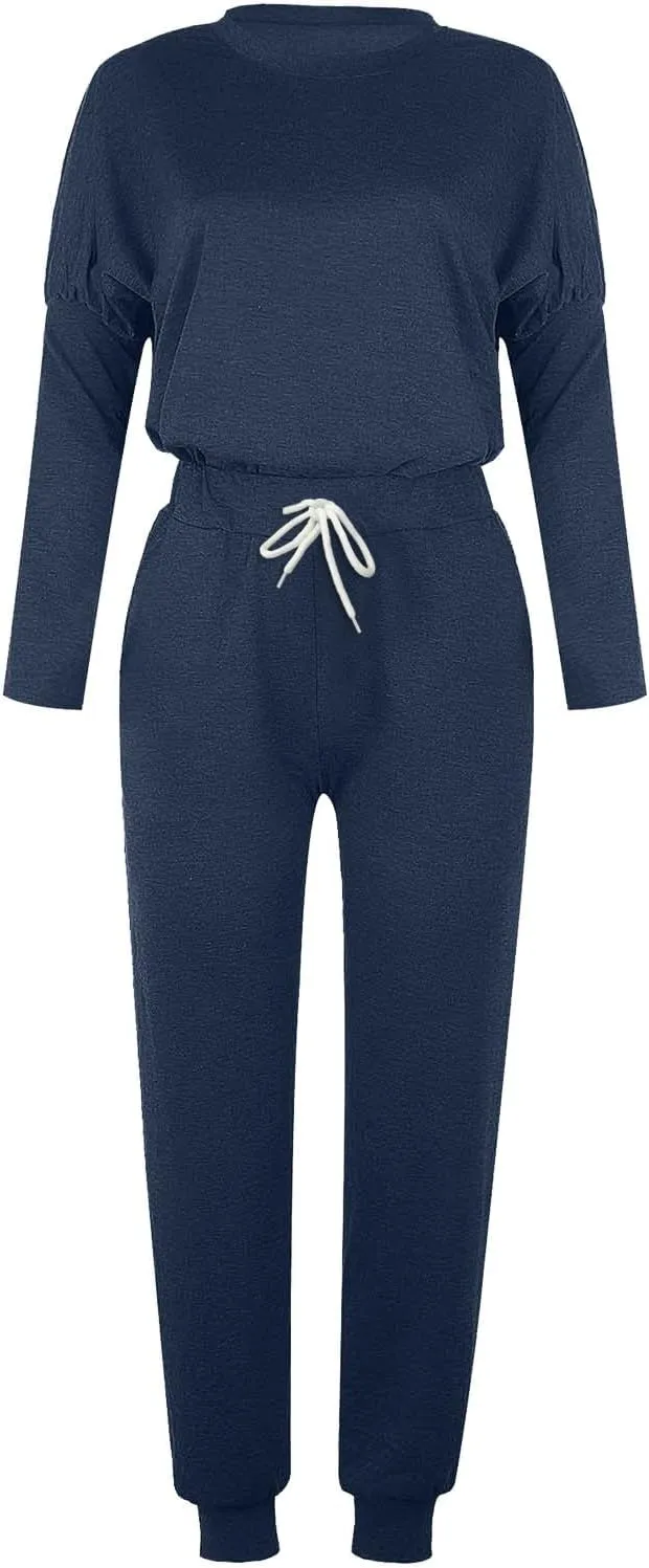 2025 Summer Sports 2 Piece Set,Lounge Sets Lightweight Crewneck Pullover Tops & Long Pants Tracksuit