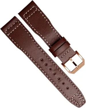 20mm 21mm Calf Genuine Leather Watchband for IWC Pilot Mark XVIII IW327004 IW377714 Watch Strap Brown Black Men Bracelet