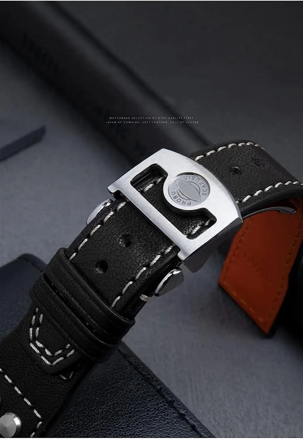 20mm Soft Genuine Rivet Leather Strap For IWC Strap For Big PILOT Mark 18 Portofino Watch Band Accessories