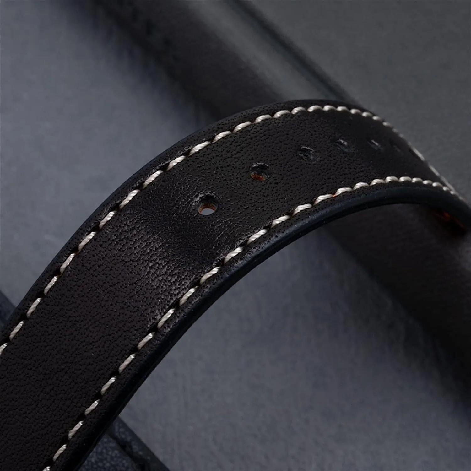 20mm Soft Genuine Rivet Leather Strap For IWC Strap For Big PILOT Mark 18 Portofino Watch Band Accessories