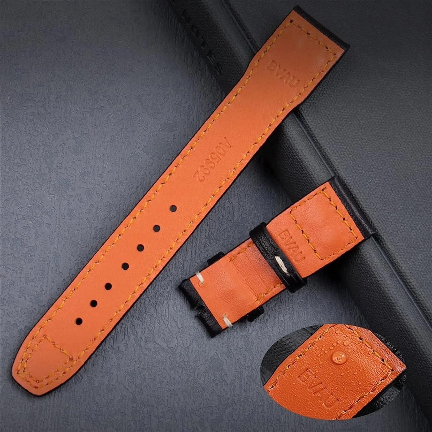 20mm Soft Genuine Rivet Leather Strap For IWC Strap For Big PILOT Mark 18 Portofino Watch Band Accessories