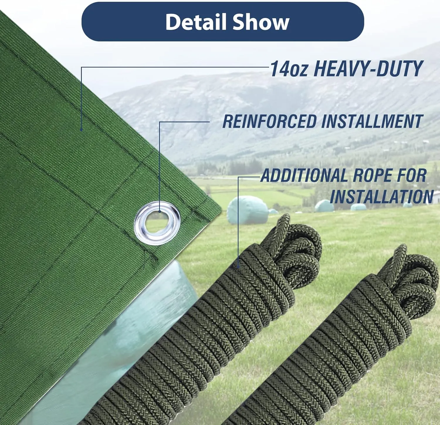 20’x30’ Canvas Tarp Heavy Duty Water Resistant Tarpaulins with Aluminum Grommets,UV Resistant, 22Mil Multipurpose Drop Cloth, 14oz Cover Sheet for Outdoor and Indoor Use with Ropes Green