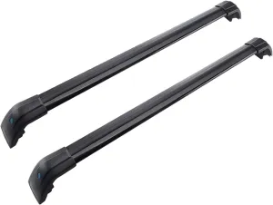 2PCS Cross Bar Compatible for Chevrole Tahoe 2021-2024 Roof Rail Rack Lockable Cargo Carrier Crossbars Kayak Bar Baggage(Black)