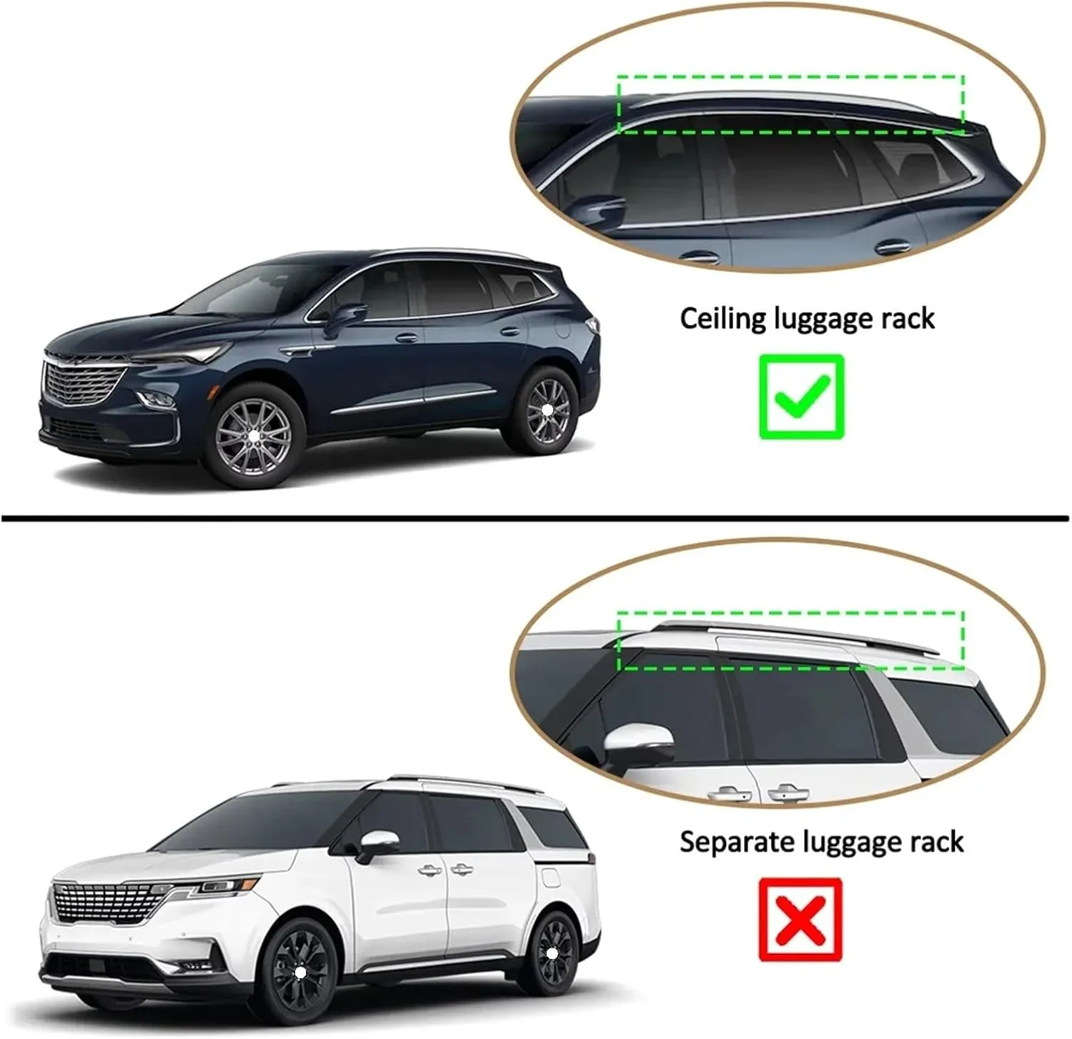 2PCS Cross Bar Compatible for Chevrole Tahoe 2021-2024 Roof Rail Rack Lockable Cargo Carrier Crossbars Kayak Bar Baggage(Black)