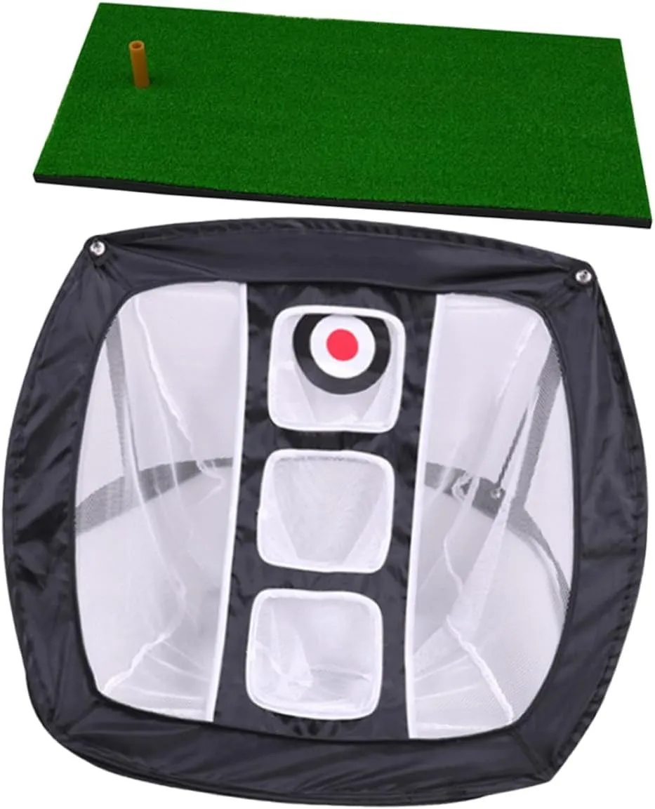 2pcs Golf Wedge Net Driving Mat Nets Putting Net Golf Practice Mat Golf Pitching Net Golf Training Net