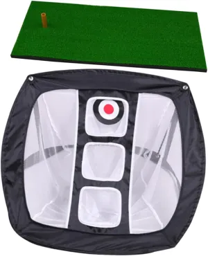 2pcs Golf Wedge Net Driving Mat Nets Putting Net Golf Practice Mat Golf Pitching Net Golf Training Net