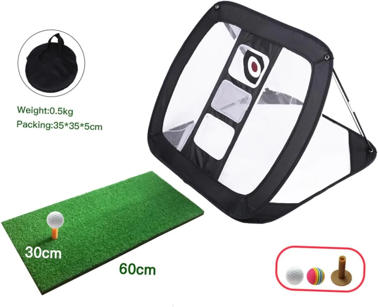 2pcs Golf Wedge Net Driving Mat Nets Putting Net Golf Practice Mat Golf Pitching Net Golf Training Net