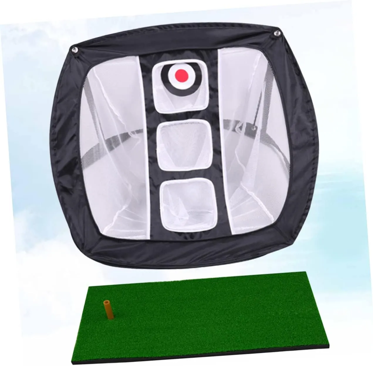 2pcs Golf Wedge Net Driving Mat Nets Putting Net Golf Practice Mat Golf Pitching Net Golf Training Net