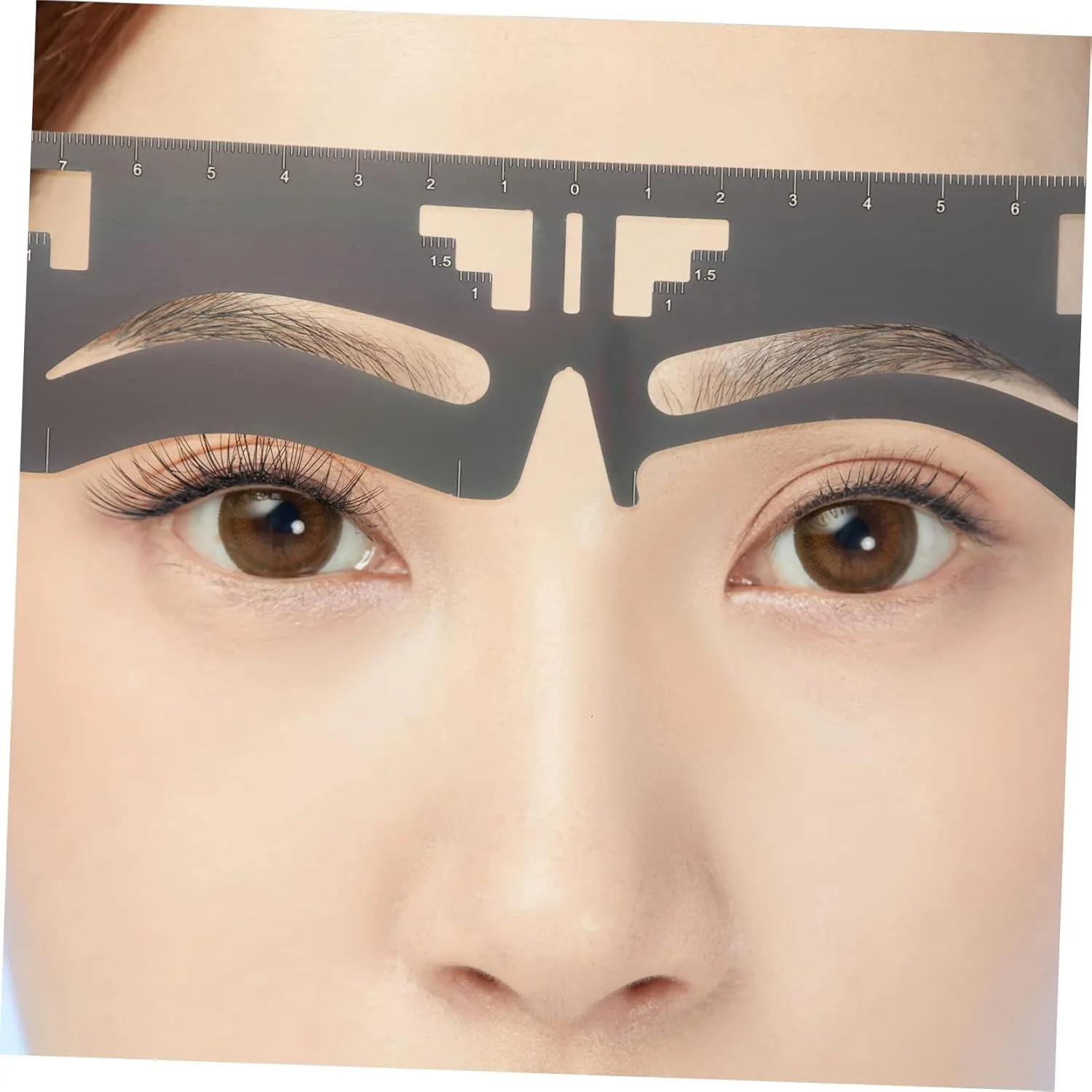 2Pcs Stainless Steel Eyebrow Ruler Stencil Guide Eyebrow Mapping Makeup Tool Kit for Women and Girls Precision Brow Shaping and Grooming Tool