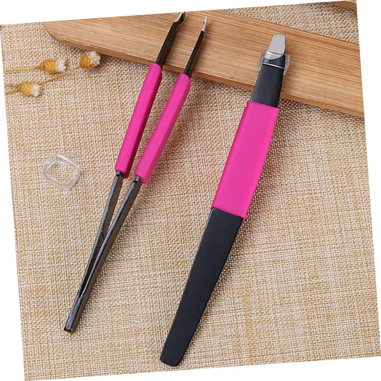 2sets Stainless Steel Eyebrow Clamp and Trimmer Tool Precision Eyebrow Shaping Compact for Durable and Easy to Clean Essential Cosmetic Bag Tool 2pcs*2
