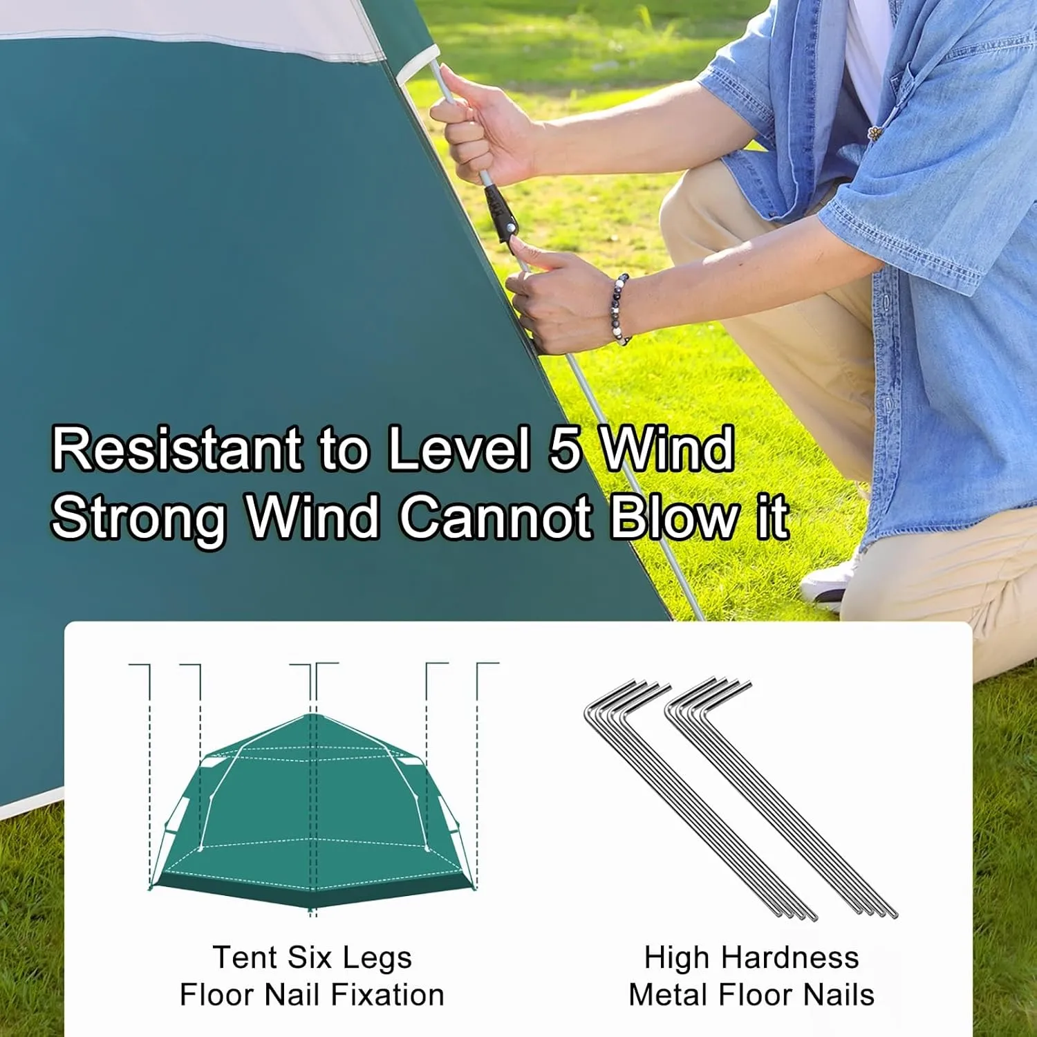 3-4 People Tents. Pop Up Tent. with Rainproof Top Cover, Portable Carry Bag. for Camping, Family Outings, and Outdoor Activities