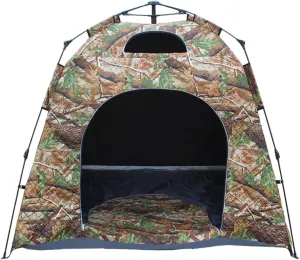 3-4 Person Ice Fishing Tent Thick Cotton Warm Winter Fully Automatic Waterproof Windproof Fishing Shelter with Pegs and Carry Bag