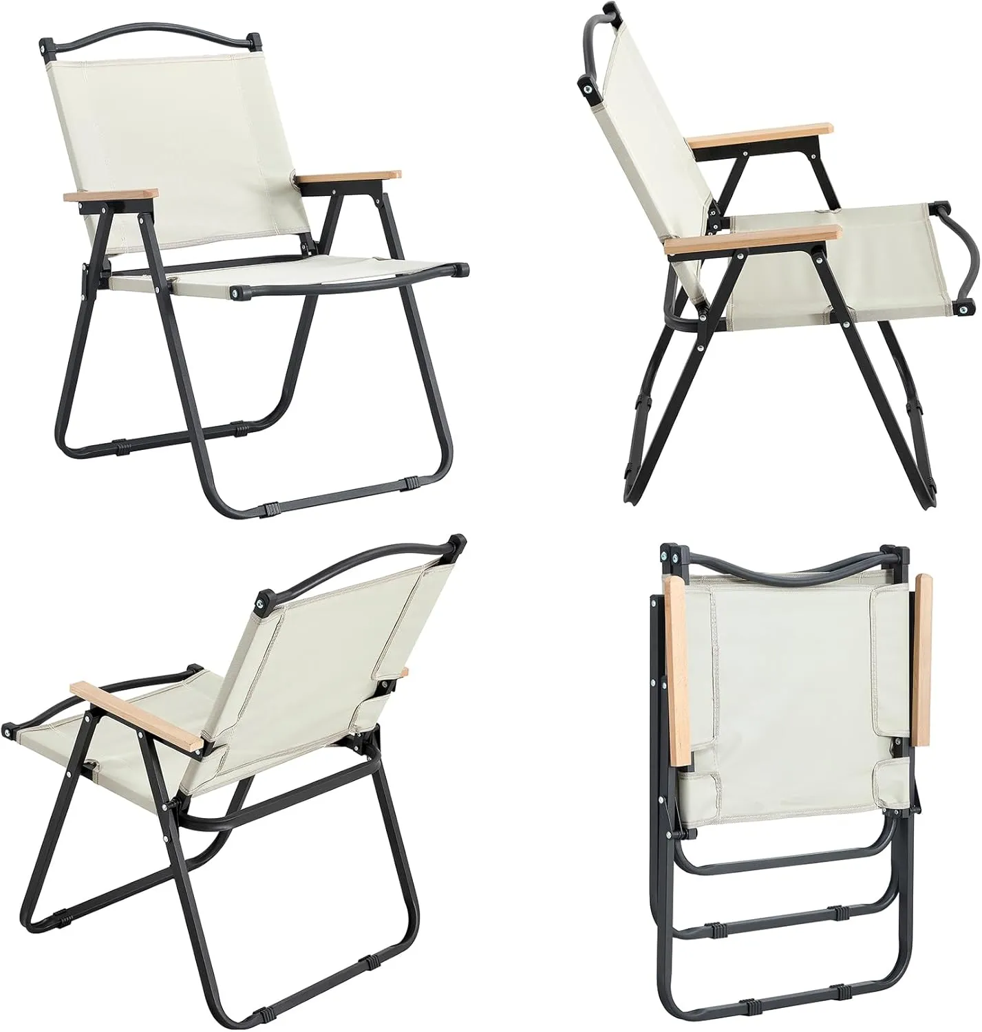 3-Piece Outdoor Folding Camping Table and Two Camping Chairs, Lightweight Aluminum Roll-up Rectangular Folding Table for Indoor, Outdoor Camping, Picnics, Beach,Backyard, BBQ, Party, Patio