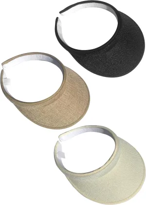 ​3 Pieces Clip On Visors Women Men Visor Sun Hats Hat Outdoor Sports Golf Beach Travel Tennis Cap
