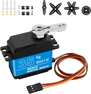 35KG High Torque Servo Motor Servo AYWHP 1 Pcs RC Servo High Torque Metal Gear Digital Servo RC Servo for RC Robotic/Helicopter/Car/Boat/DIY, 1/8 1/10 RC Car (Control Angle 0-180°)