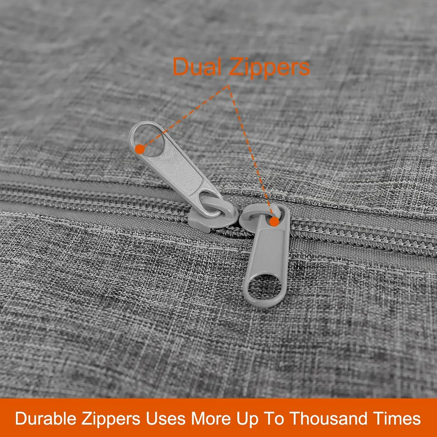 36 Inch Sports Duffle Bag - 106L Large Luffel Bag for Travel, Foldable Luggage Duffle Bag with Zippers for Men Women (Grey)