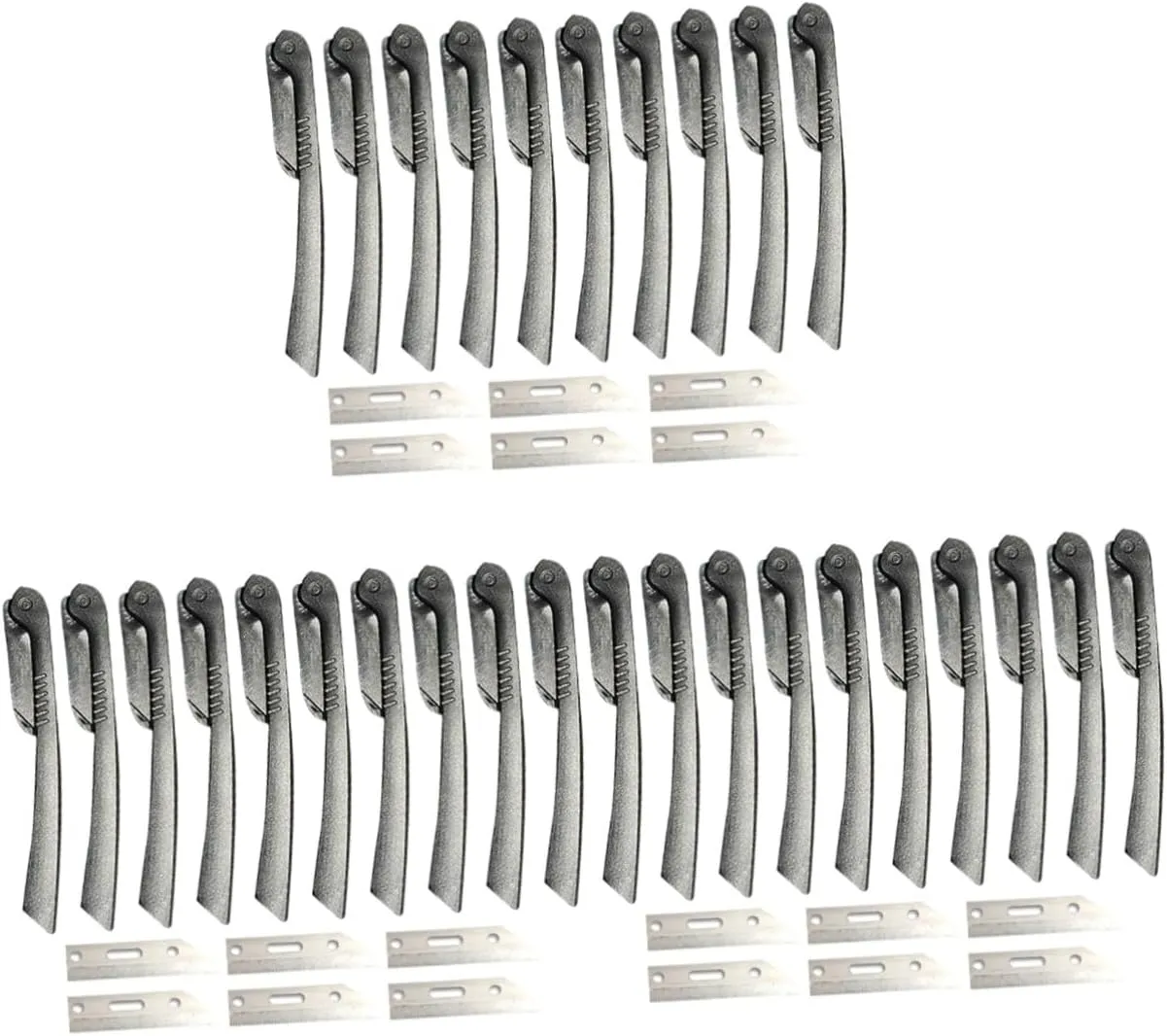 3sets Foldable Eyebrow Portable Stainless Steel Trimmer with Replaceable Blades for Effortless Eyebrow Grooming Travel-Friendly Makeup