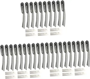 3sets Foldable Eyebrow Portable Stainless Steel Trimmer with Replaceable Blades for Effortless Eyebrow Grooming Travel-Friendly Makeup
