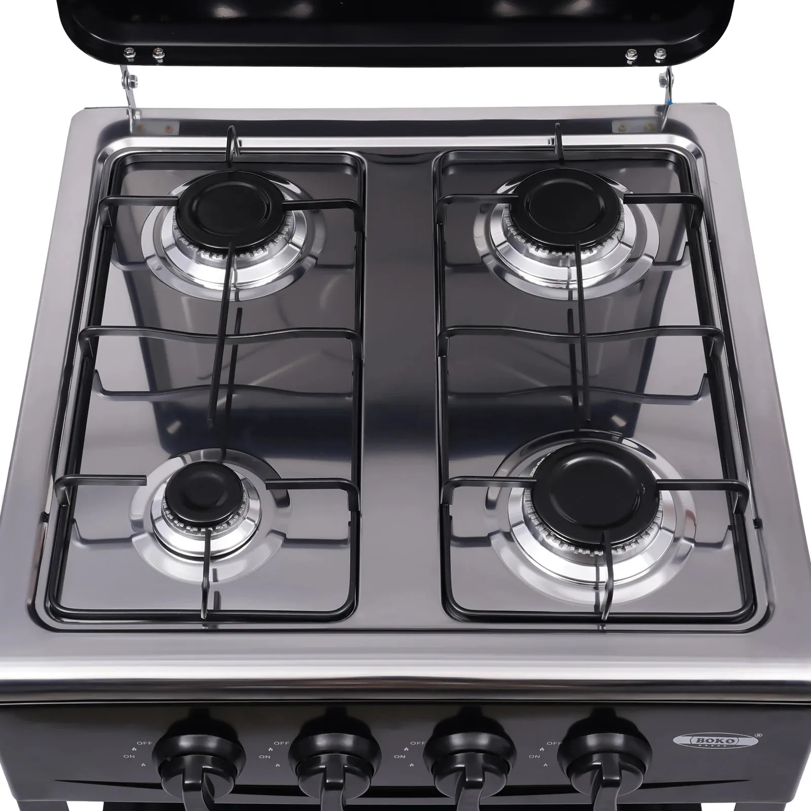 4 Burner Portable Gas Stove with Wind Shelter for Outdoor Cooking and Camping