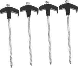 4 Pack Tent Ground Stakes Long Tent Stakes for Sand Camping for Ground Outdoor Camping Accessories