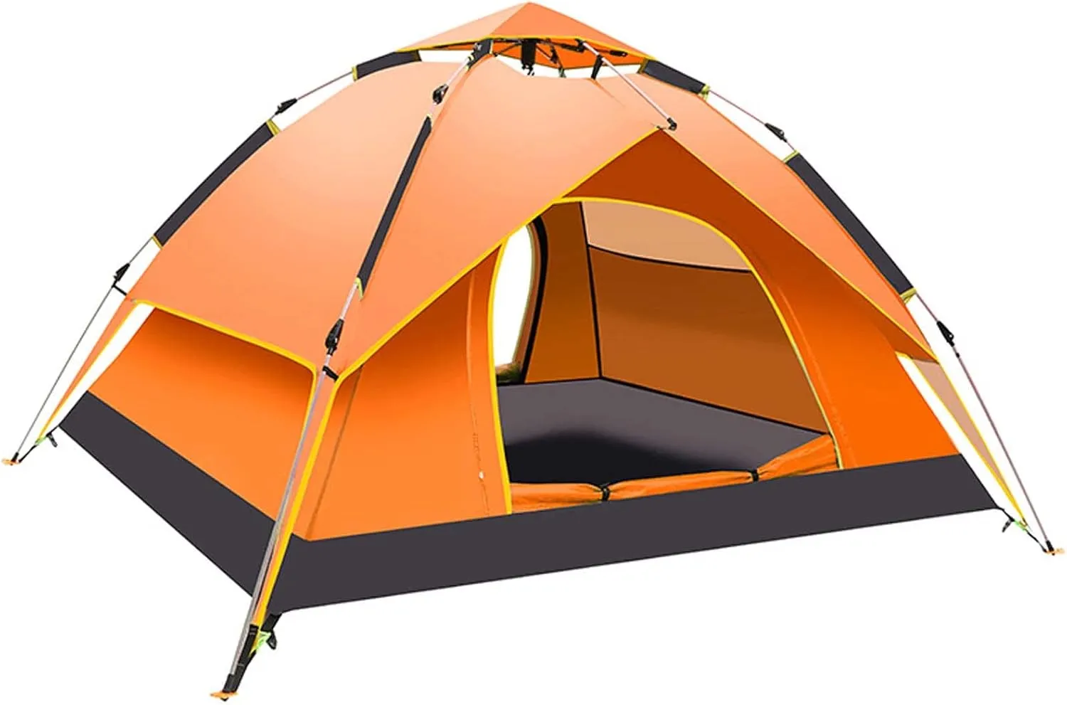 4 Person Instant Pop Up Camping Tent, Easy Set Up Automatic Family Travel Tent, Portable Backpacking Waterproof Windproof Sun Shelter Tent