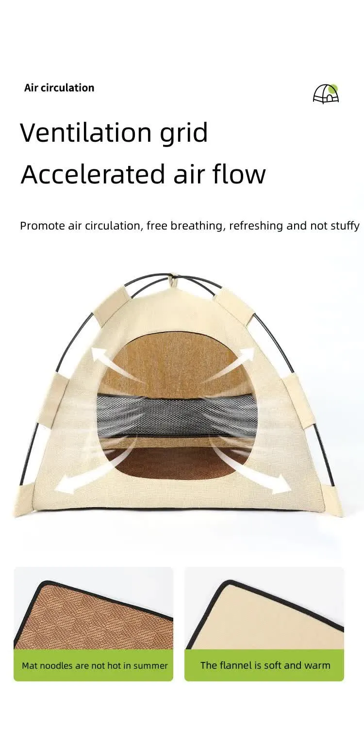40*40*37cm Size: Apricot, for -Windproof Dustproof Shelter Exclusive event Pets, Tent Sophisticated  Small Cat Outdoor and House,Pet M