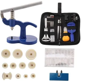 409pcs Watch Repair Tool Kit with Antimagnetic Screwdriver Spring Bar Remover and Tweezers Complete Watchmaker Tools Parts for Clock Maintenance Random Color