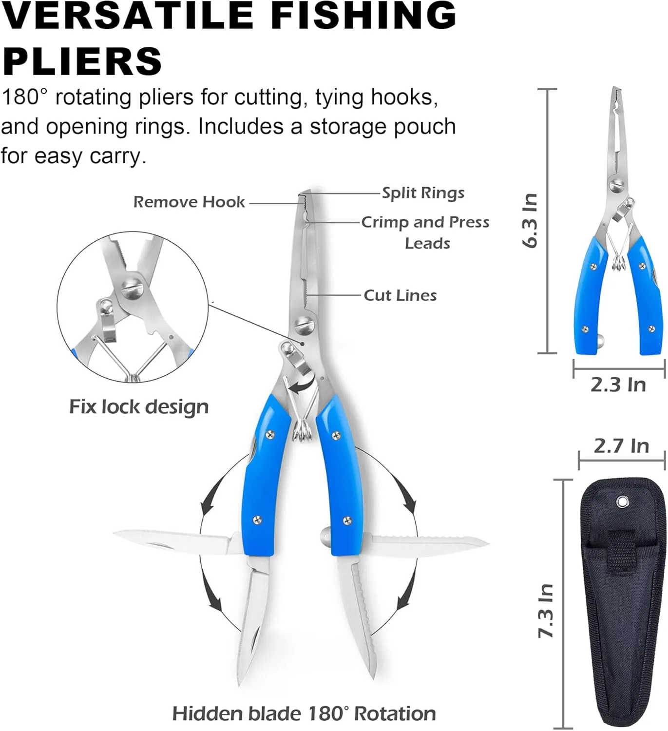 4PCS Fish Gripper Hook Remover Kit Fishing Accessories