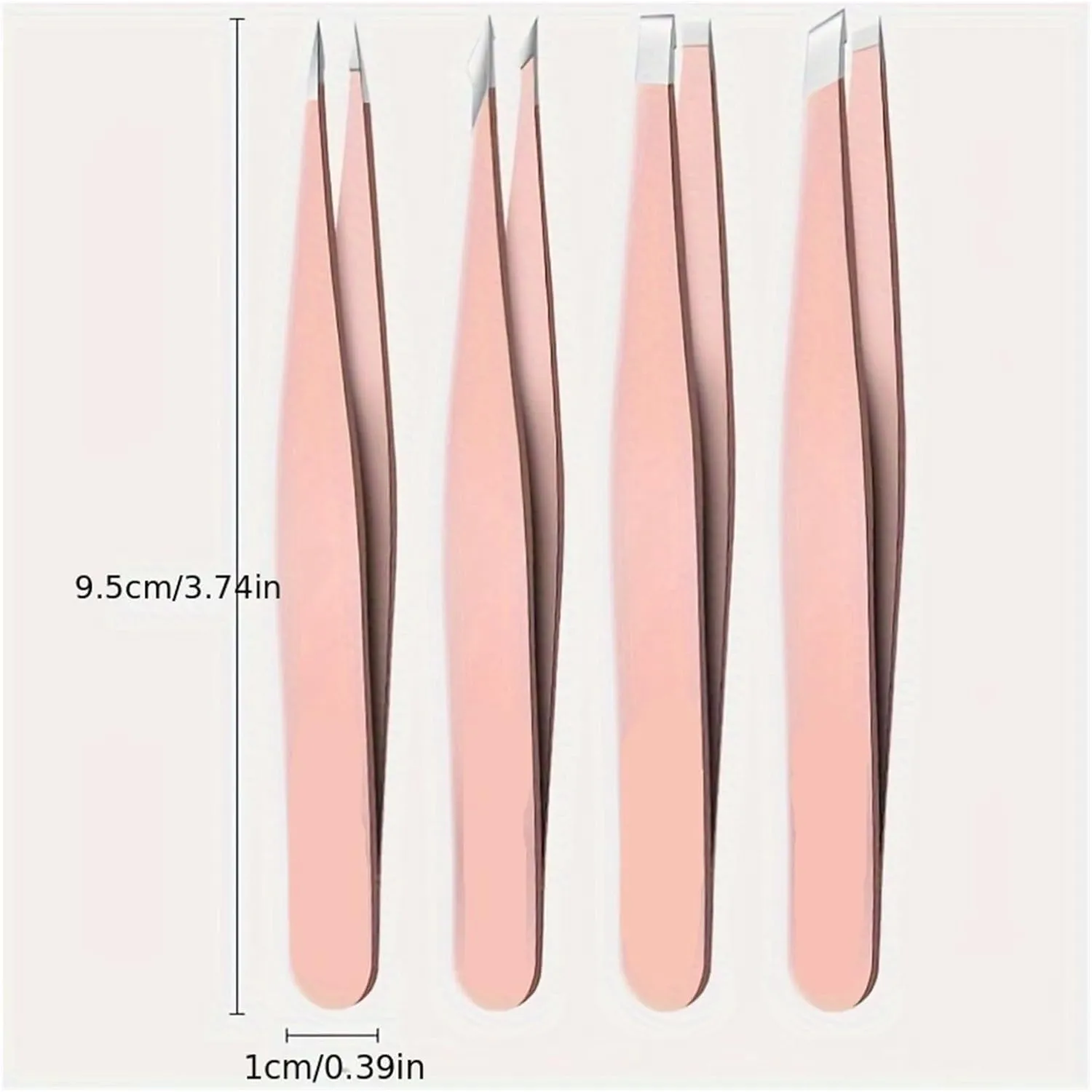 4Pcs Multi-Use Precision Stainless Steel Tweezers(4Pcs-Silver)