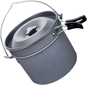 5-6 Person Camping Pot Set Portable Outdoor Cooking Pot Non-Stick Aluminum