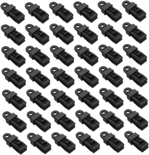 50Pcs Heavy Duty Windproof Tent Clips Lock Grip Tarp Fasteners for Outdoor Use for Camping Hiking Awnings and Tarpaulin Anchors with Multifunctional Hook