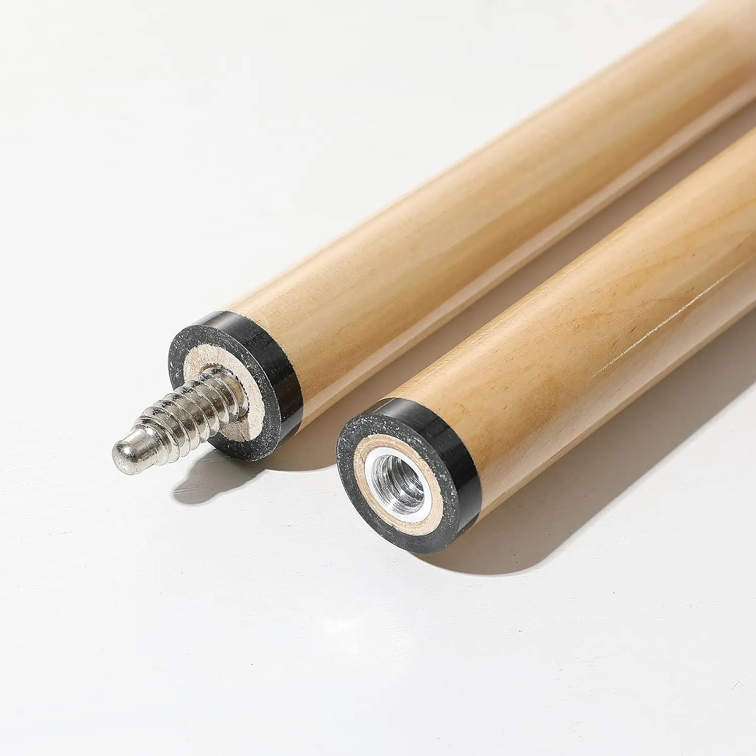 58" 2-Pieces Pool Cue Stick with Coffee Color and 13mm Leather Tip Weight 20OZ (Coffee Color 58" Set of 2/ Set of 4/ Set of 6 20OZ)
