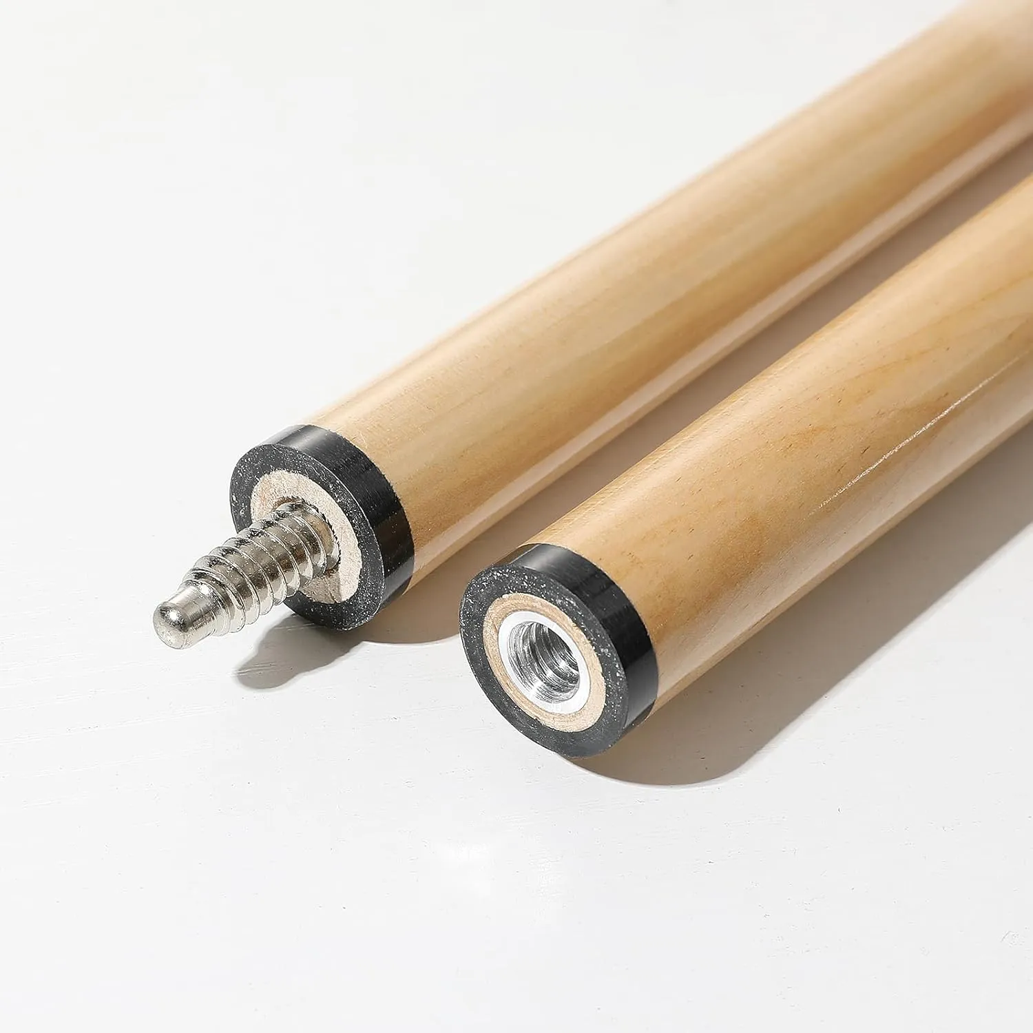 58" 2-Pieces Pool Cue Stick with Coffee Color and 13mm Leather Tip Weight 20OZ (Coffee Color 58" Set of 2/ Set of 4/ Set of 6 20OZ)