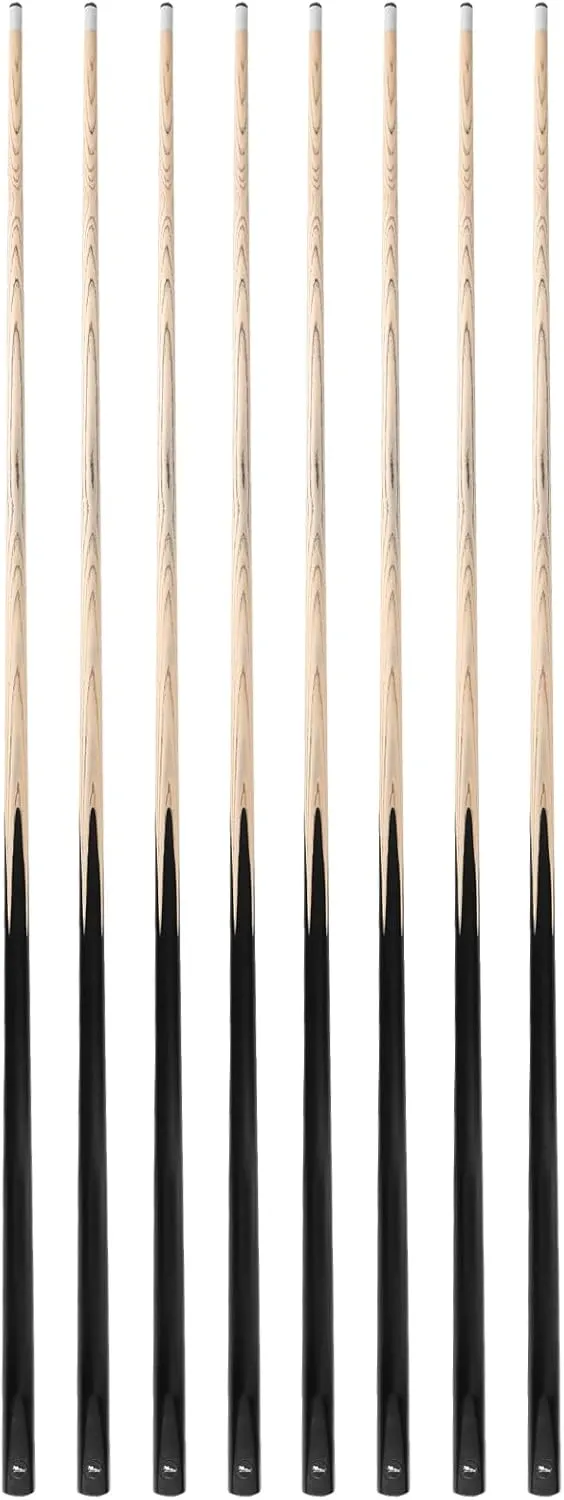 58" one Piece Pool cue Stick with 13MM Leather tip, Weight 20OZ Billiards cue Stick, Pool Stick Set of 4 or Set of 6