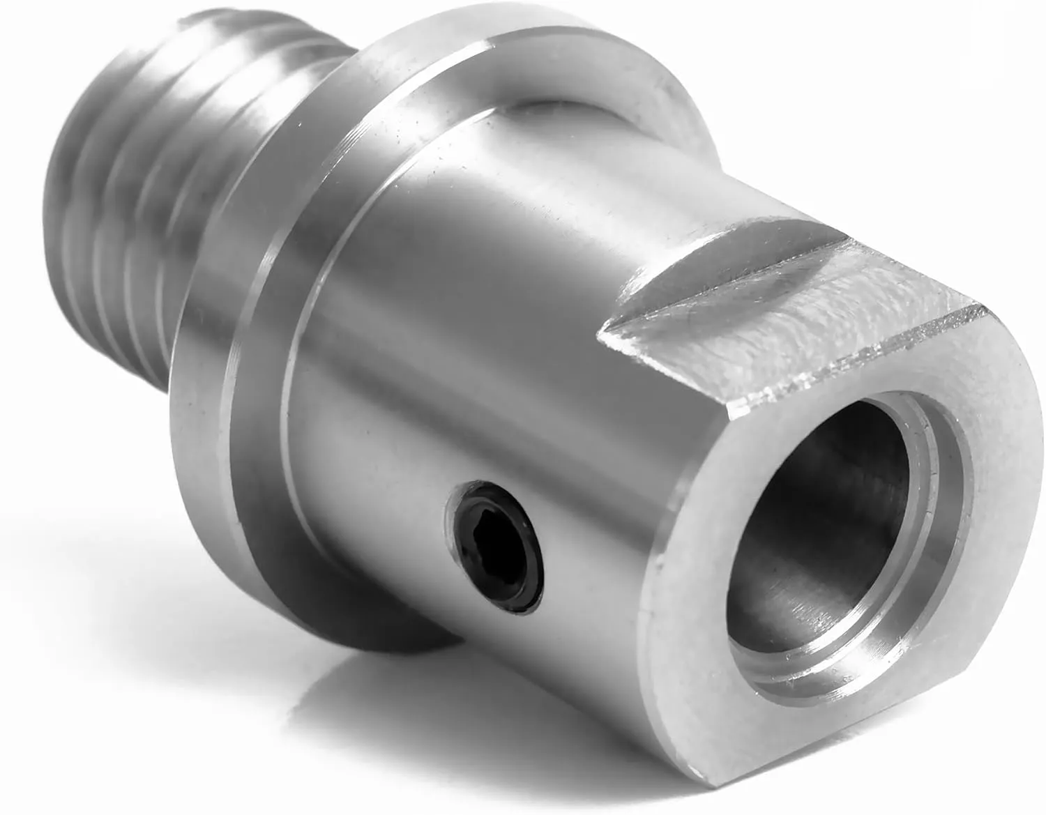 5/8" Shopsmith Female to 1" x 8TPI Male Thread Adaptor, Woodworking Lathe Headstock Spindle Adaptor with Two Nylon Washers.