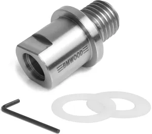 5/8" Shopsmith Female to 1" x 8TPI Male Thread Adaptor, Woodworking Lathe Headstock Spindle Adaptor with Two Nylon Washers.