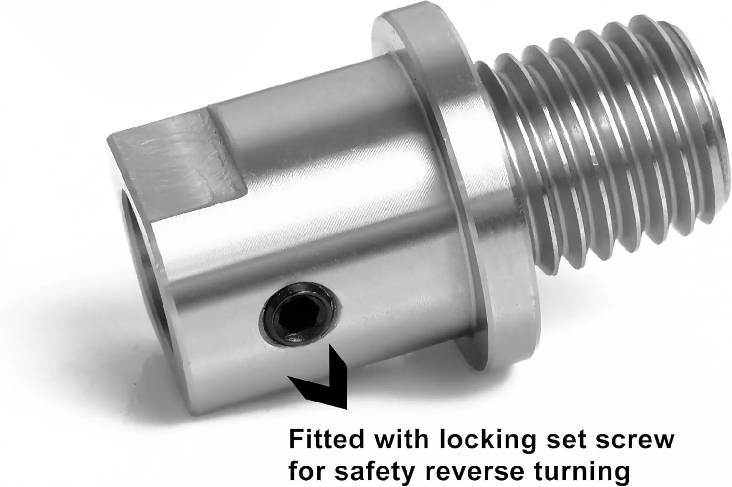 5/8" Shopsmith Female to 1" x 8TPI Male Thread Adaptor, Woodworking Lathe Headstock Spindle Adaptor with Two Nylon Washers.