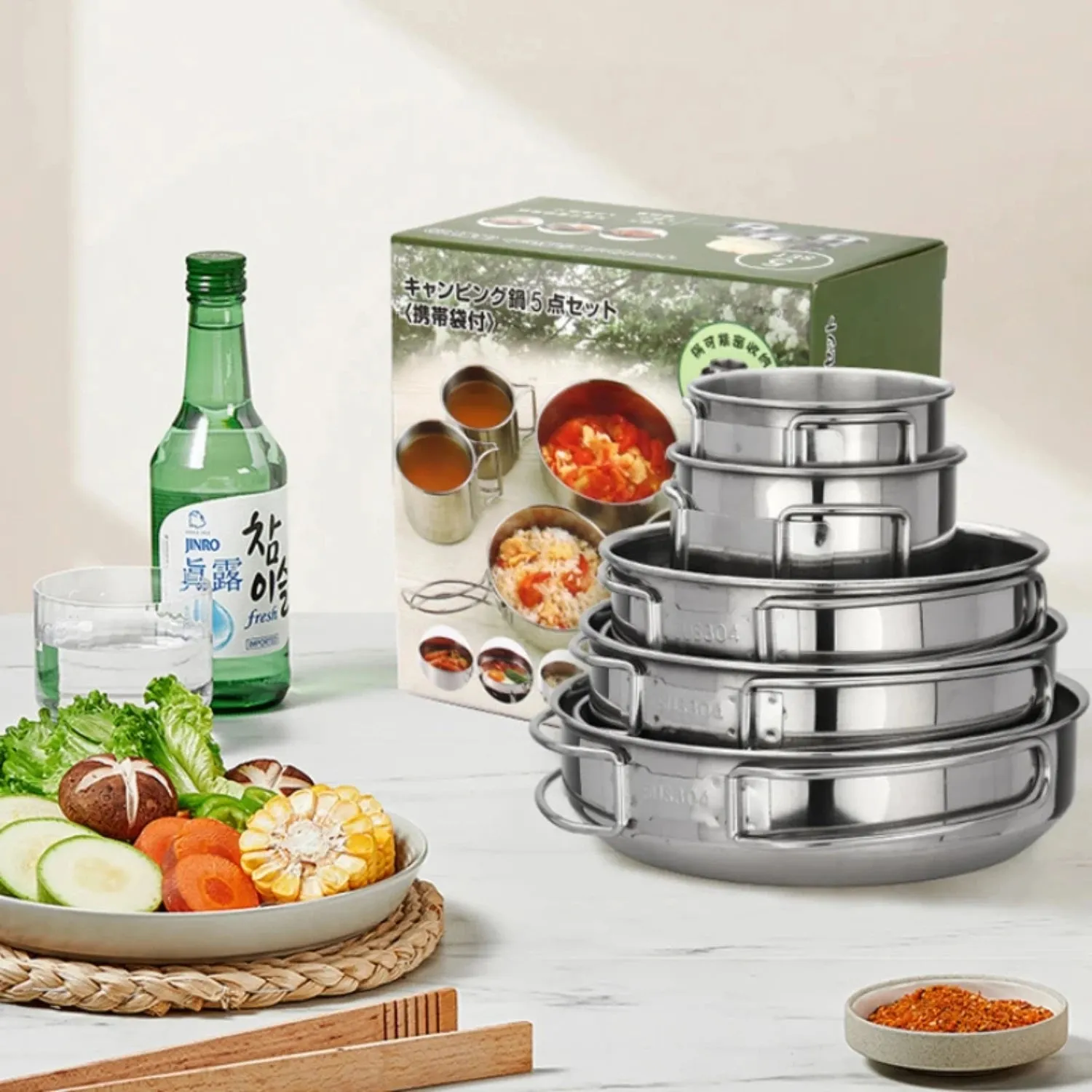 5pc Camping Cookware Set