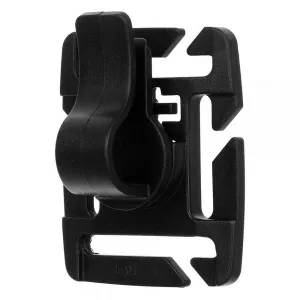 5pcs Outdoor Universal 360-Degree 8-Level Adjustable Rotating POM Water Pipe Hose Clamp for Molle Backpack Black