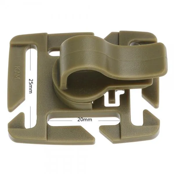 5pcs Outdoor Universal 360-Degree 8-Level Adjustable Rotating POM Water Pipe Hose Clamp for Molle Backpack Black