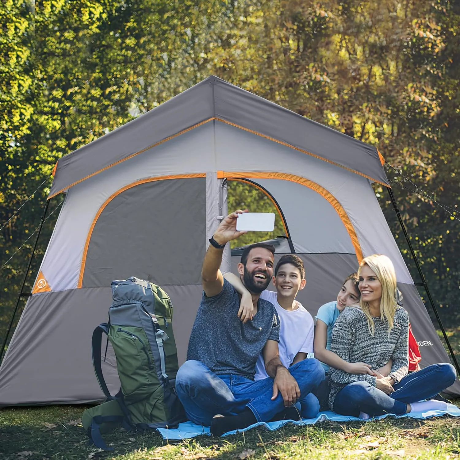 6 Person Camping Tent - Portable Easy Set Up Family Tent for Camp