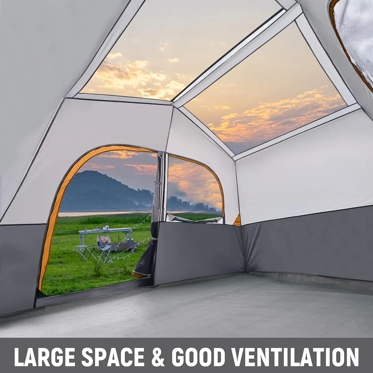 6 Person Camping Tent - Portable Easy Set Up Family Tent for Camp