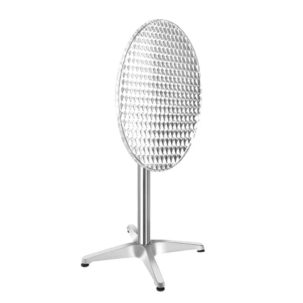 6 x Bar Table Aluminium/Stainless Steel - Round