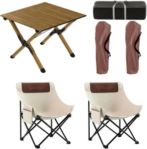 60cm Folding Table with airs, Aluminum Roll-up Camping Table Portable Collapsible airs Lightweight Garden Table for BBQ Camping Outdoors