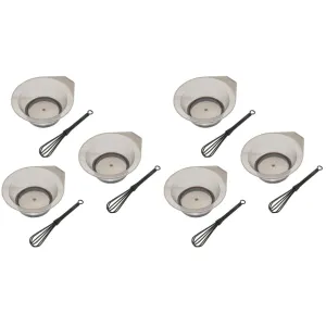 6sets Hair Coloring Tool Set Mixing Bowl Stirring Stick for Easy Even Application Hairdressing Accessory for Home Salon Use