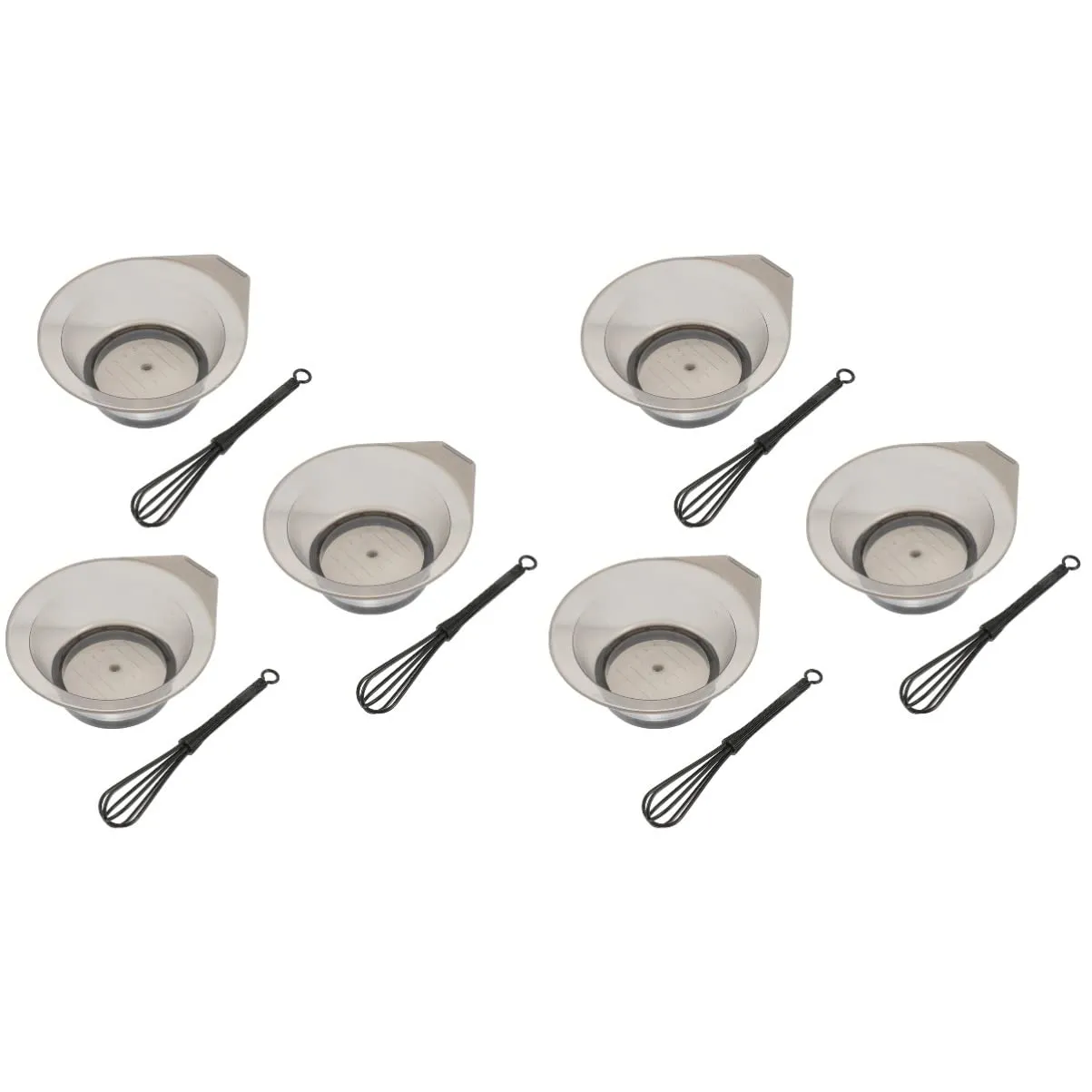 6sets Hair Coloring Tool Set Mixing Bowl Stirring Stick for Easy Even Application Hairdressing Accessory for Home Salon Use