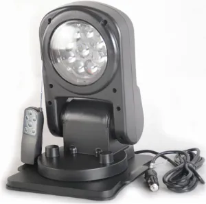 7 Inch 50W LED Search Light With Remote Control - 360 Degrees Rotating Magnetic Base Foldable Work Light Spot Driving Fog Lights for Hunting Camping Offroad Truck Boat Lighting