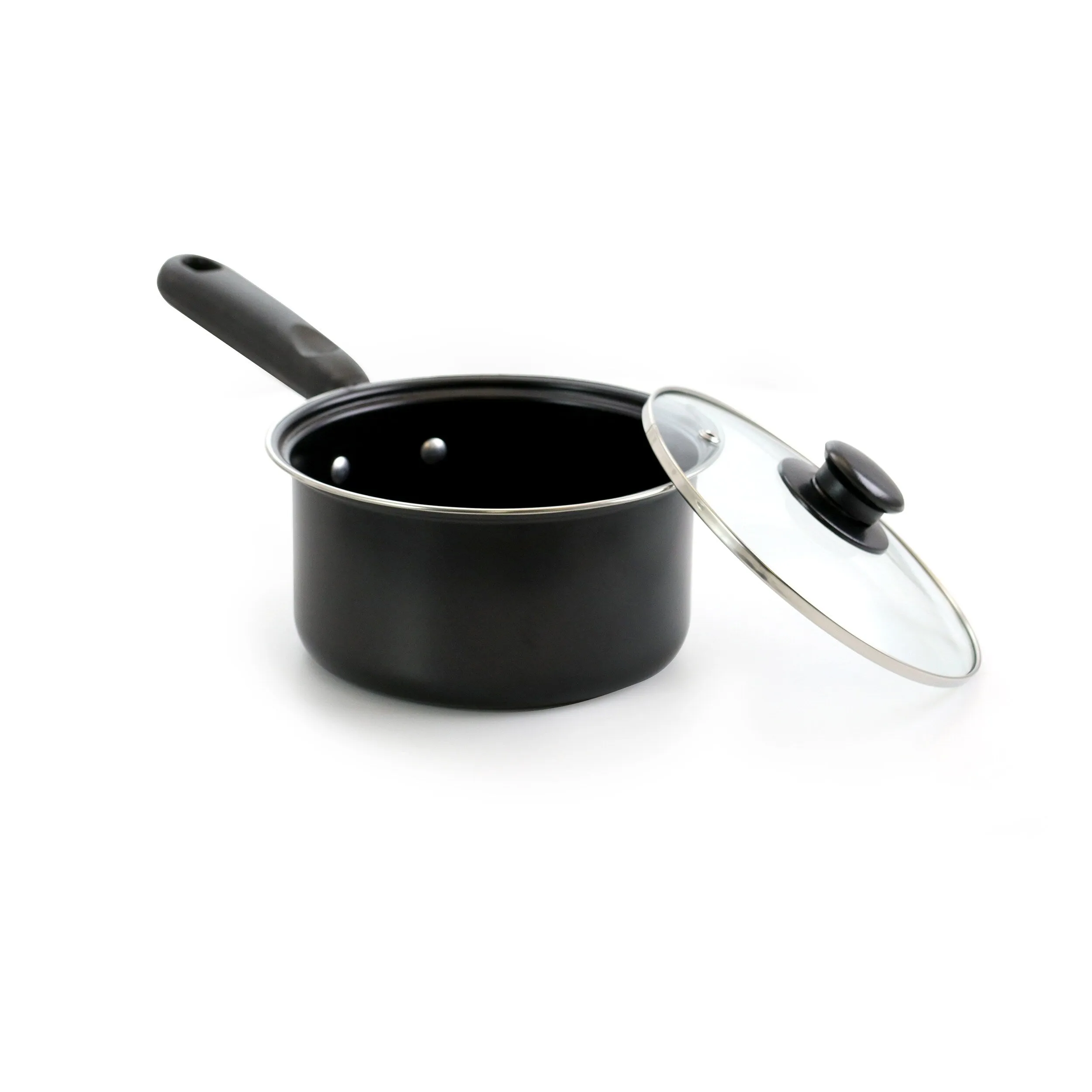7 Piece Stainless Steel Non-Stick Cookware Set with Glass Lids