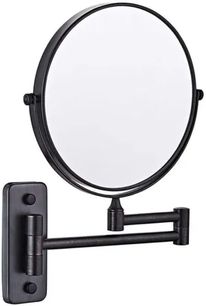 8-Inch Wall Mounted Makeup Mirror, 3X Magnification, 360° Swivel, Extendable Folding Bathroom Vanity Mirror