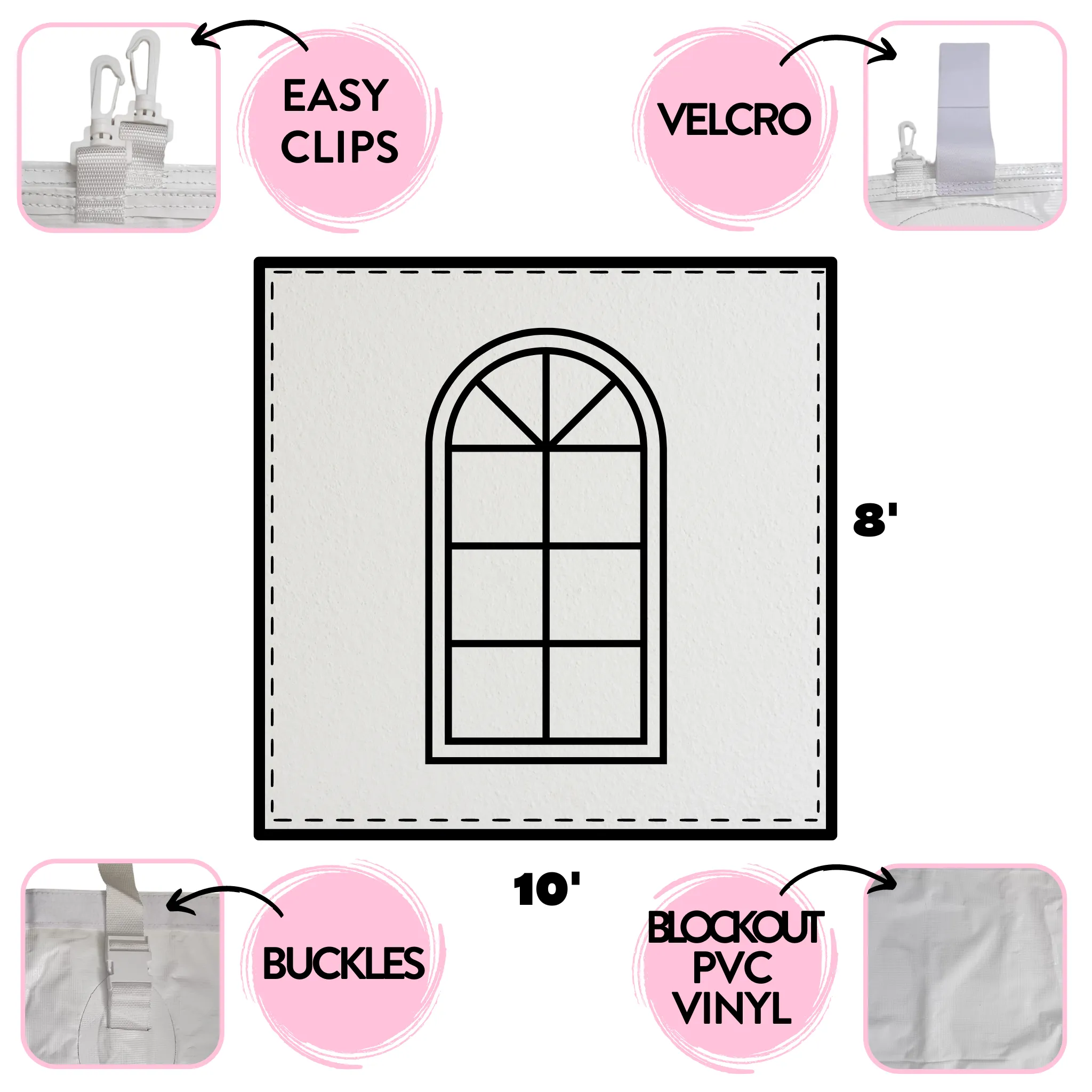 8x10 Universal Blockout Window Sidewall